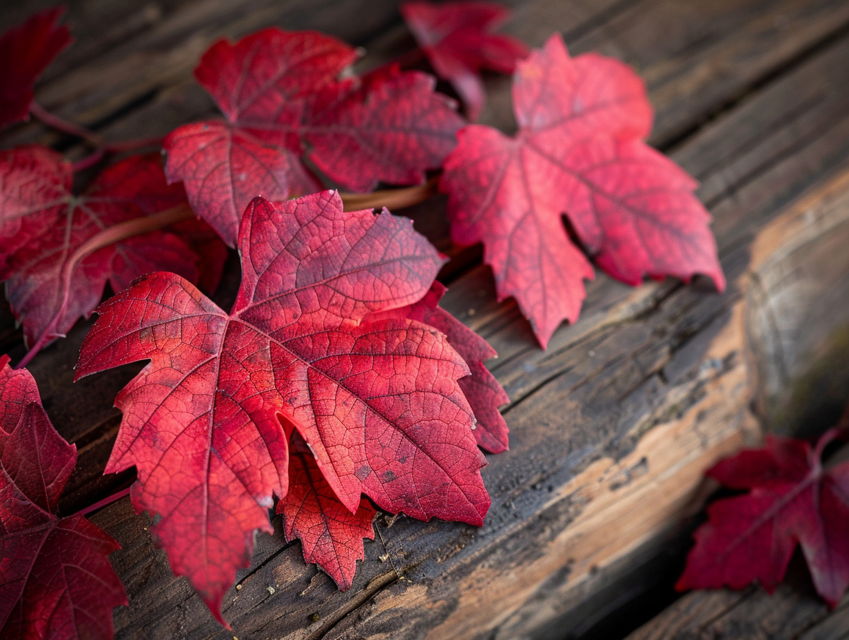 feuilles vigne rouge